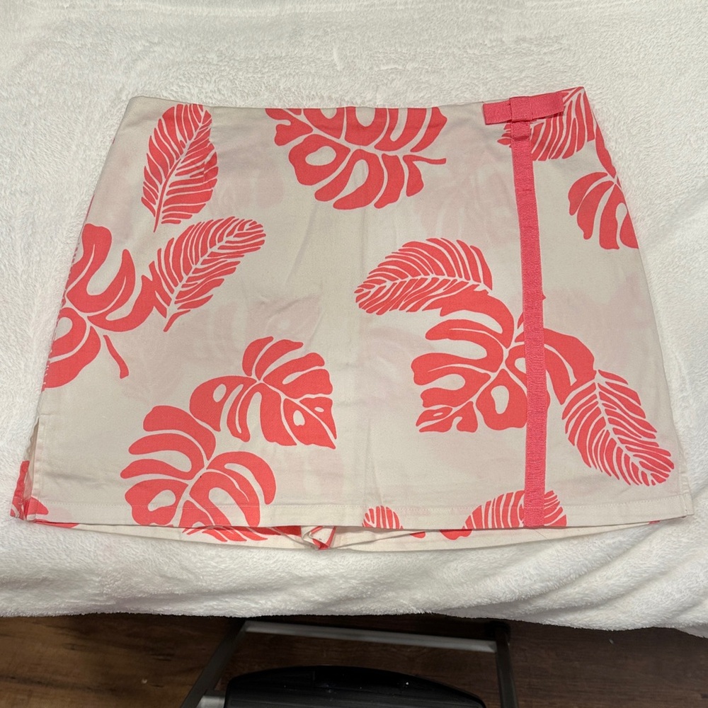 Willi Smith Leaf Print Skort